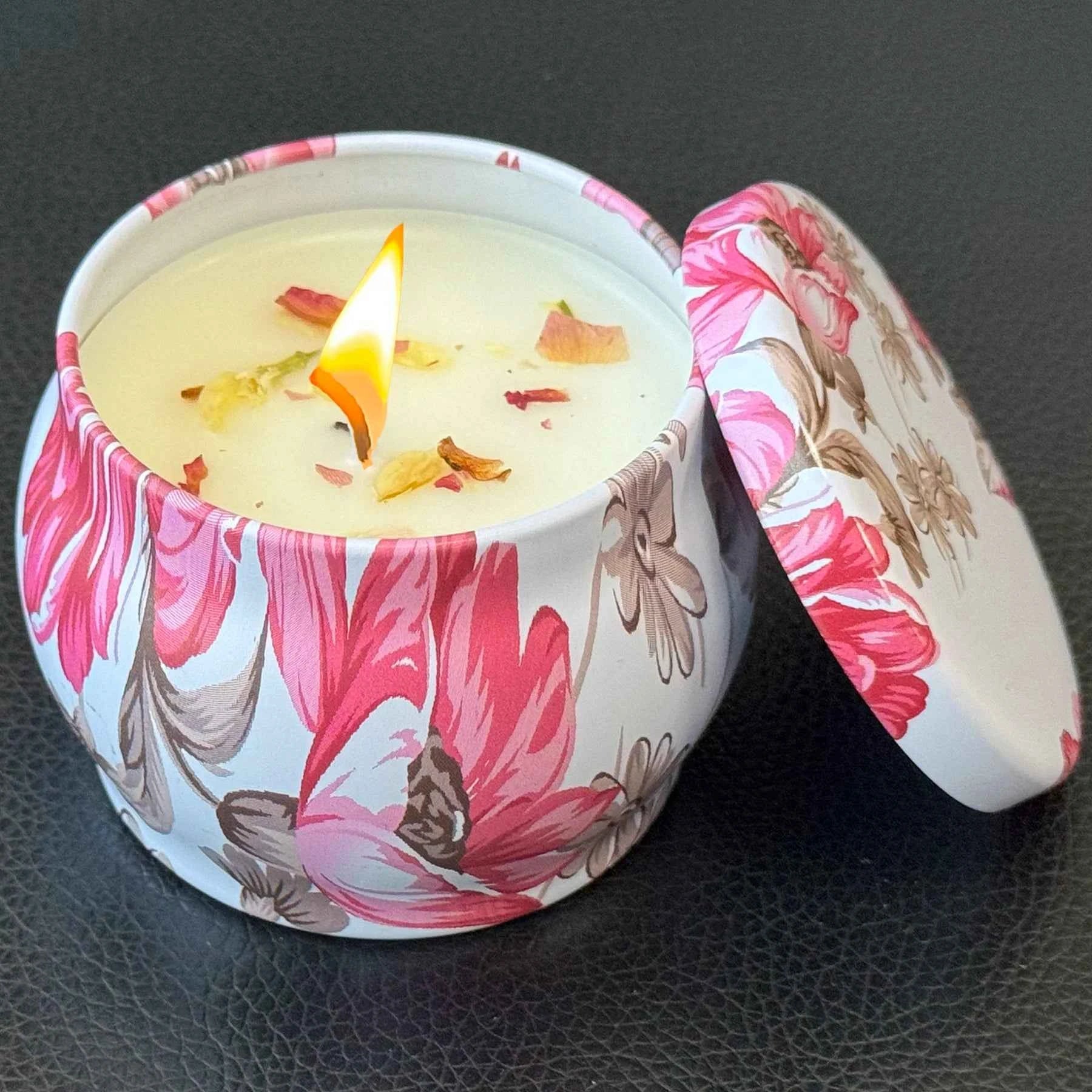 6Pcs Of Tin Can Candle Set Soy Wax