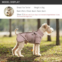 Dog Puffer Jacket with Built-In Harness – Waterproof Winter Snow Coat for Small Dogs
