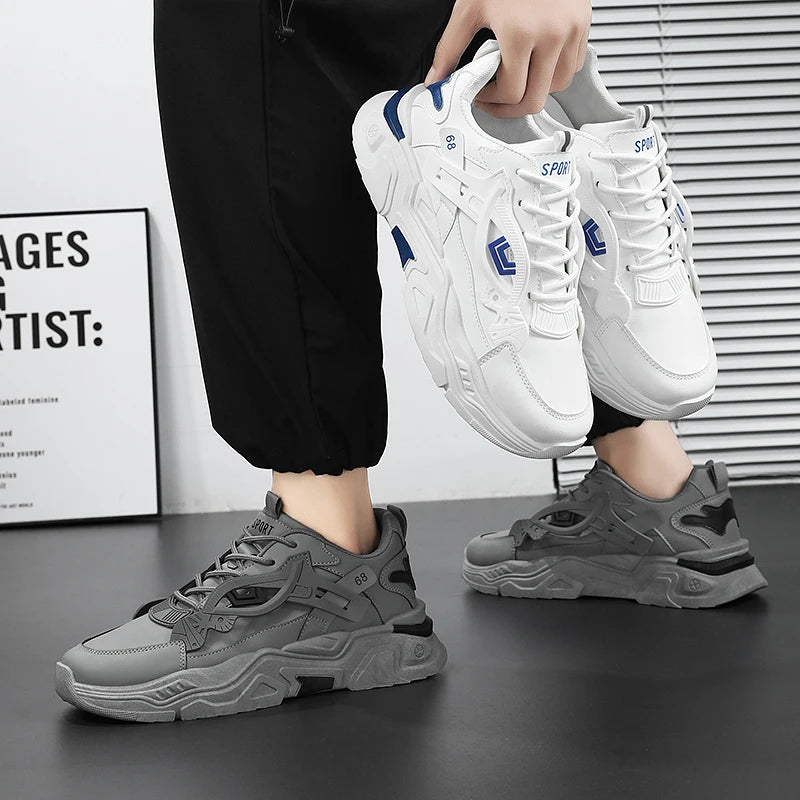Men’s Mesh Thick-Soled Casual Sneakers by Snagg A Shoes