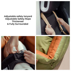 Luxury Faux Leather Pet Car Seat & Travel Bed by Snagg A Pet Seat