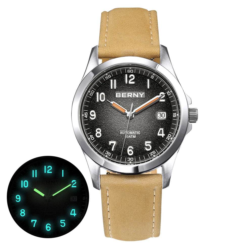 BERNY AM7110VM Frosted Dial Automatic Watch - SnaggIt