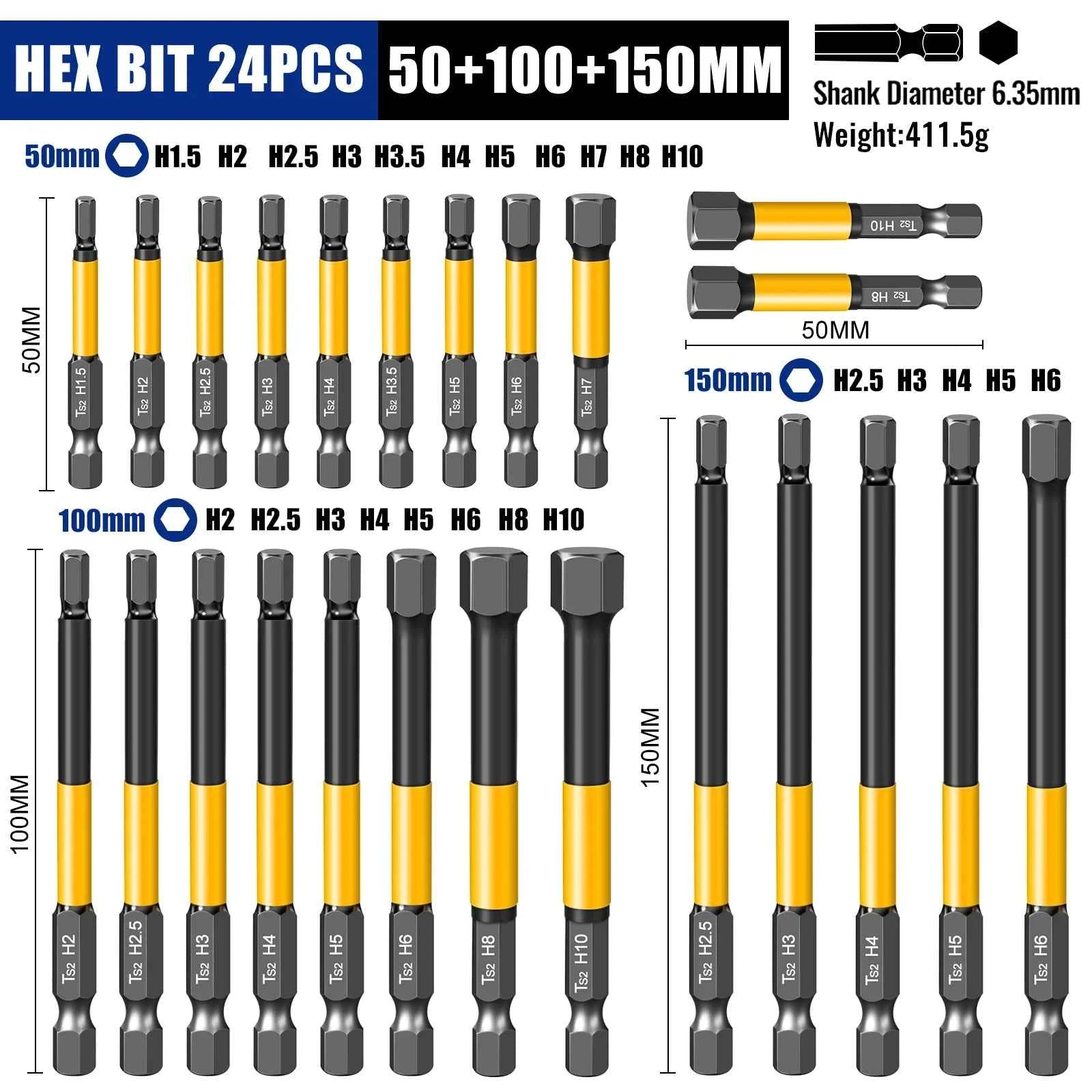 Professional Electrician Bit Set | S2 Steel Anti-Camout & Non-Slip Master Kit