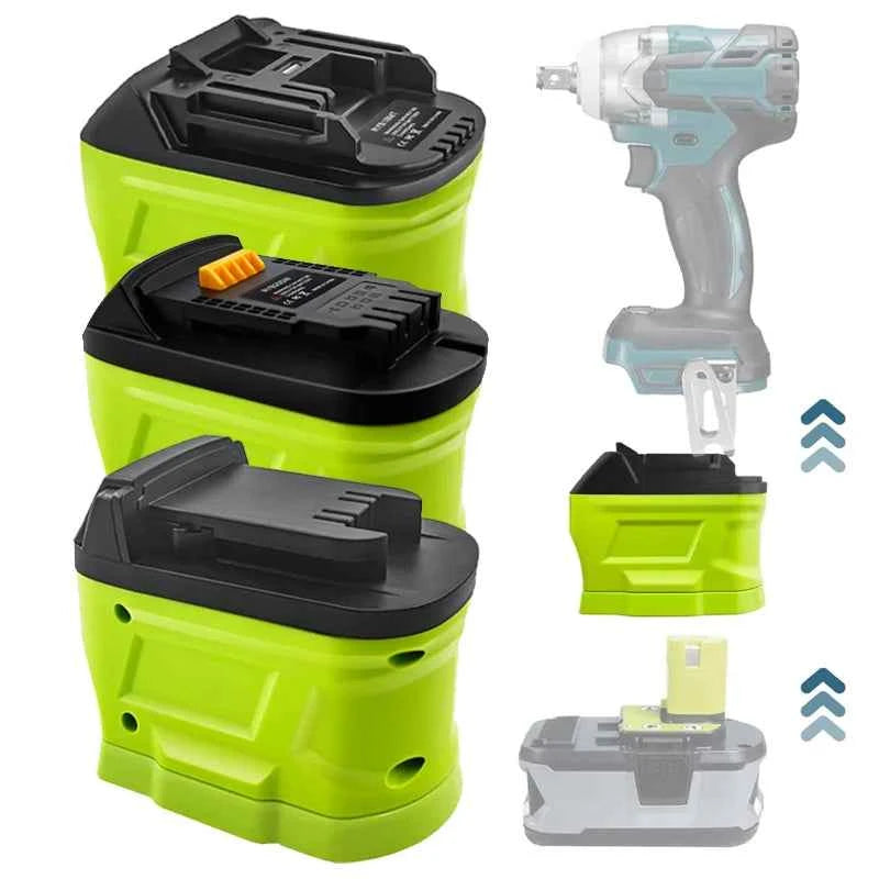 Ryobi 18V battery adapter for Makita, Milwaukee and DeWalt tools – image 1