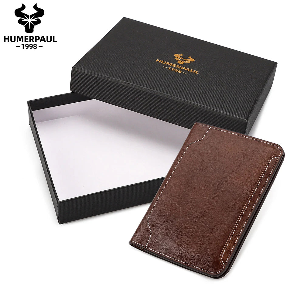 Genuine Leather RFID Passport Holder