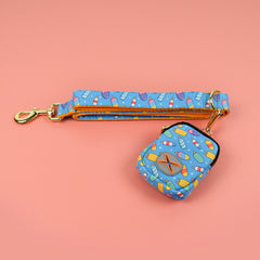 Luxury Double-Sided Print Pet Leash & Poop Bag Holder Set by Snagg A Leash