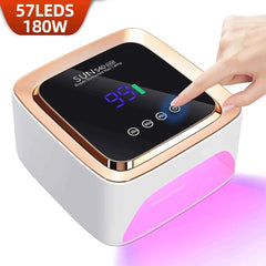 180W High Power Cordless UV/LED Nail Station – 57-LED Wireless Professional Drying Lamp