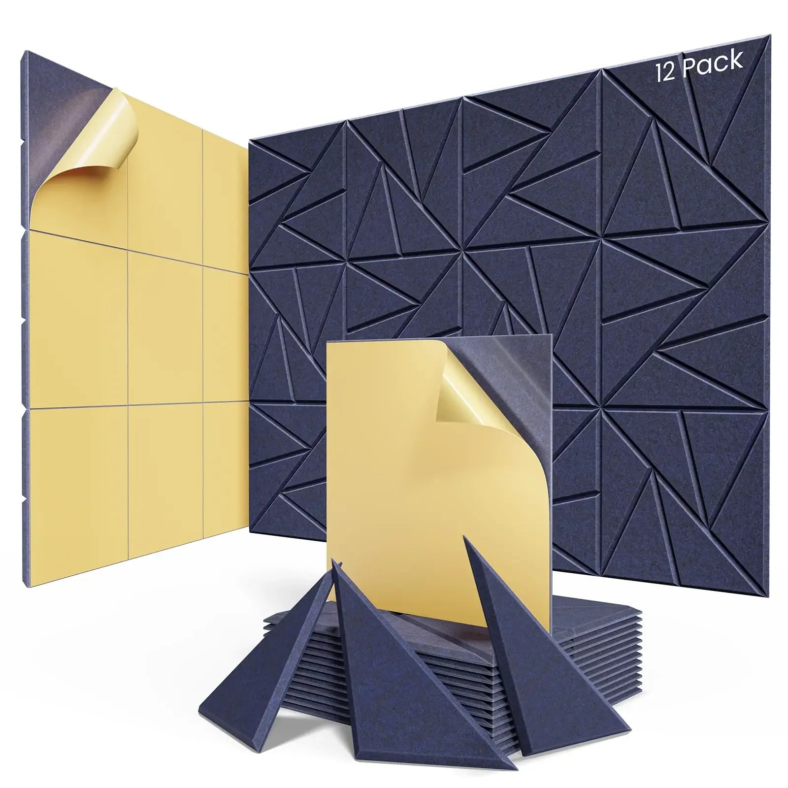 Self Adhesive Acoustic Wall Panels – 12 Pack by Snagg A Wall Panel