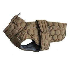 Quilted Winter Dog Jacket for Large Dogs – Windproof Reflective Water-Repellent Adjustable Coat