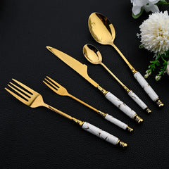 24Pcs Stainless Steel Cutlery Set by Snagg A Dinnerware