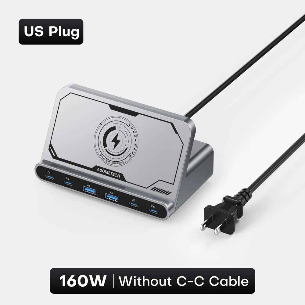 Wireless Fast Charger with 65W PD & 45W PPS Type-C Ports by Snagg A Charging Station