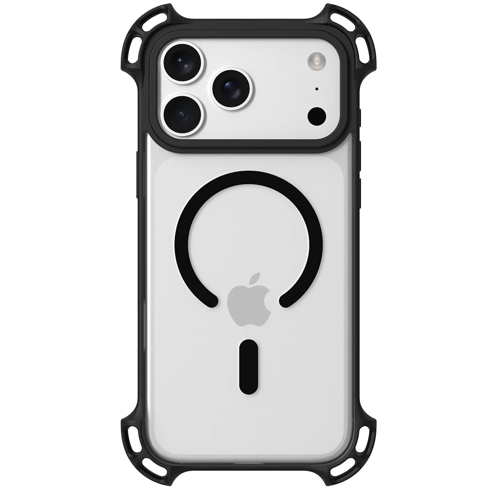 Shockproof Bumper Clear Case - For Magsafe iPhone 15 Series - Black / Pro Max - Phone Cases & Covers