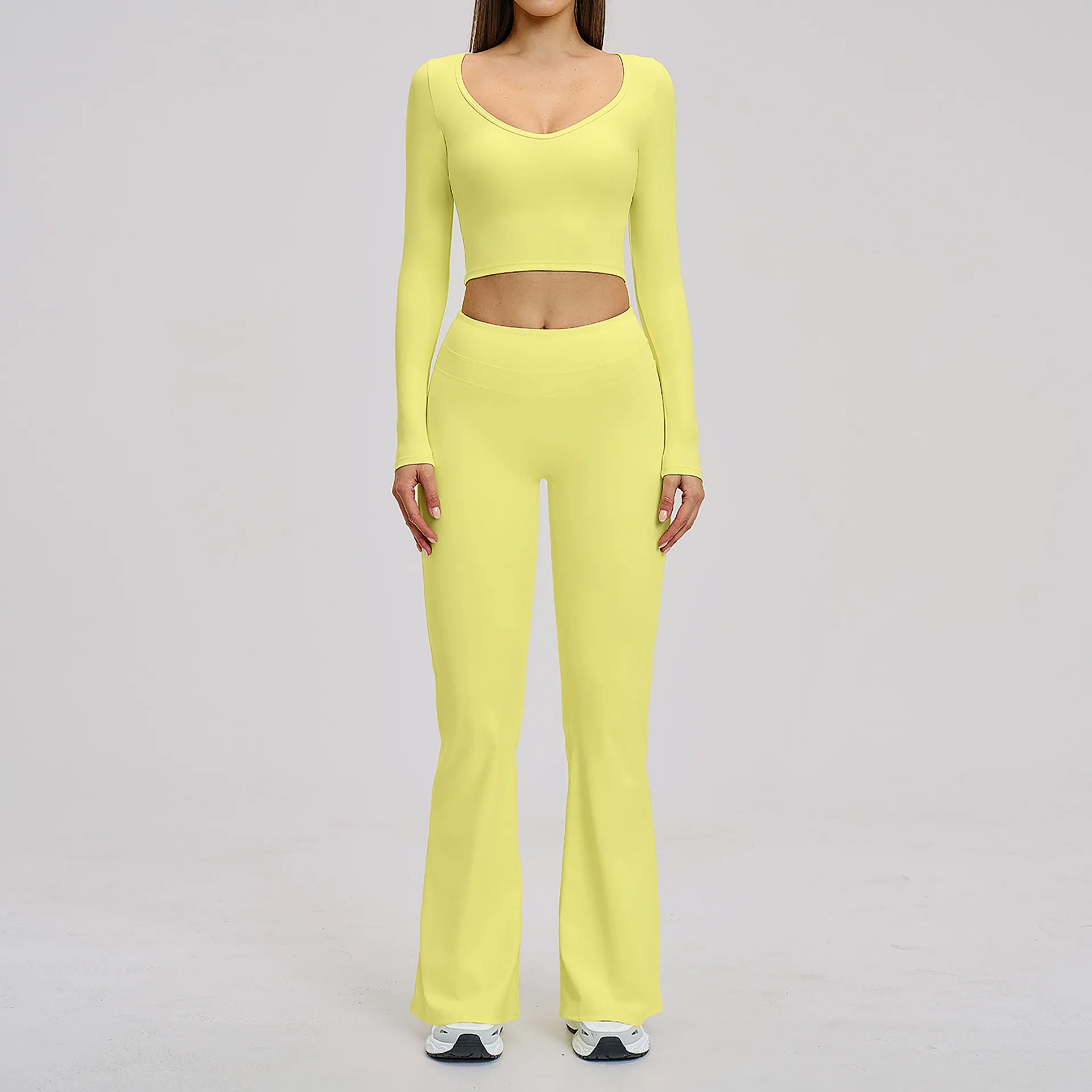 Women's 2-Piece Fitness Tracksuit | Seamless Sports Bra & High Waist Leggings Yoga Gym Set