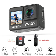 5K Action Camera – 30M Waterproof Sports Cam with Touch LCD by Snagg A Portable Camera