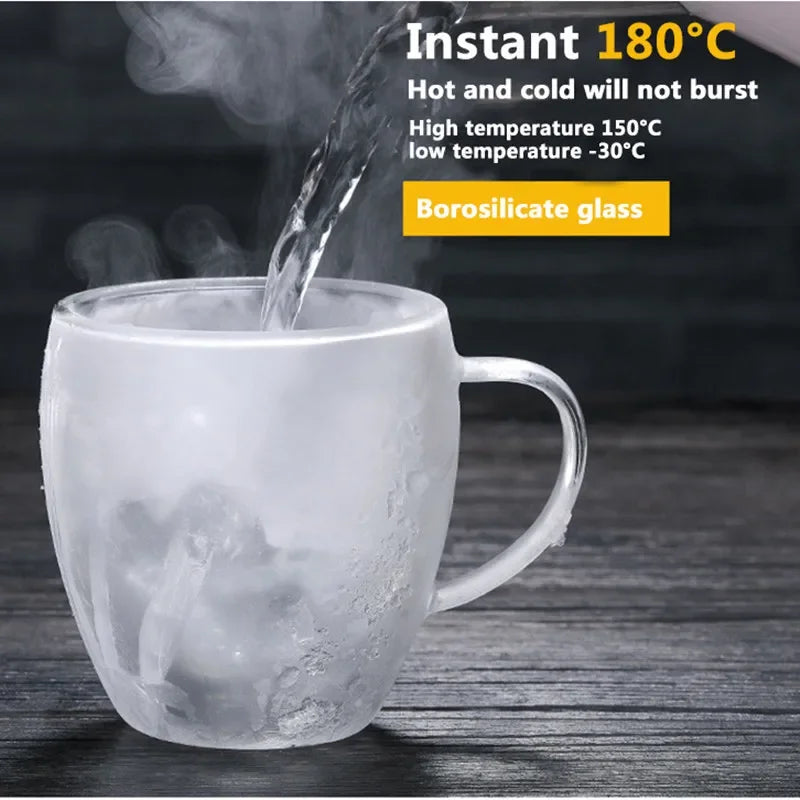 Heat Resistant Double Wall Glass Mug For Coffee by Snagg A Cup