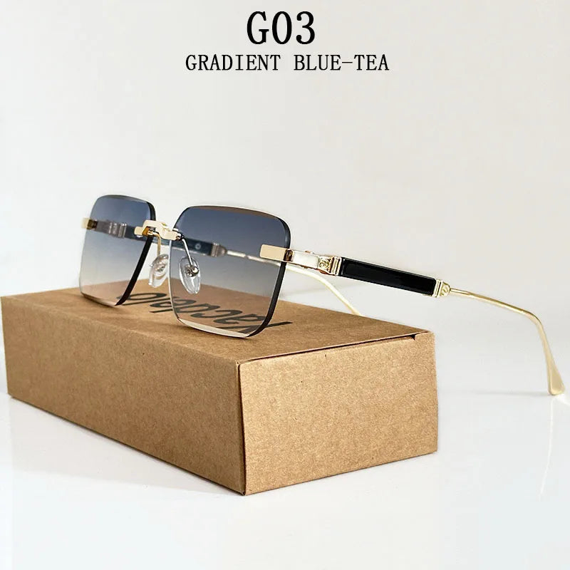 Rimless Square Sunglasses by Snagg A Shades