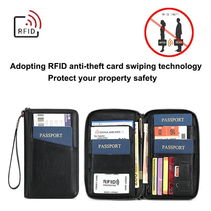 Travel Passport Clip Wallet