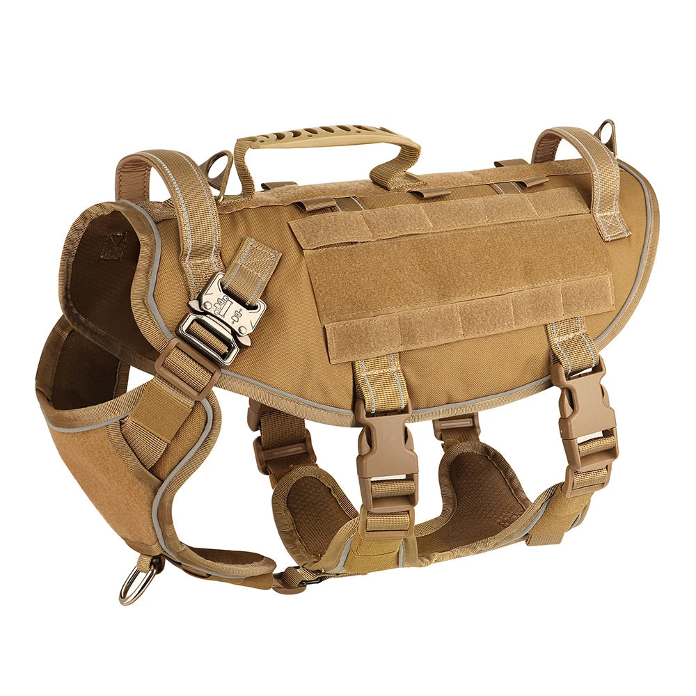 Military Tactical Dog Harness – Escape-Proof, Reflective & Durable by Snagg A Harness