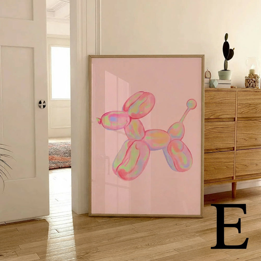 Modern Preppy Balloon Dog Canvas Print by Snagg A Print