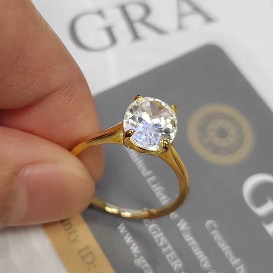 3ct Oval Moissanite Ring - SnaggIt