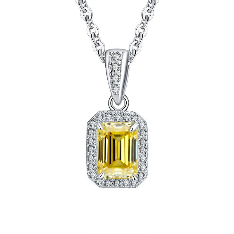 5×7MM Moissanite Pendant Necklace