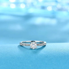 0.5ct D Color Round Moissanite Ring - SnaggIt