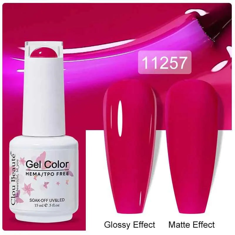 Professional 15ml HEMA & TPO Free Gel Polish – High-Performance Red & Multi Tone Semi Permanent Varnish