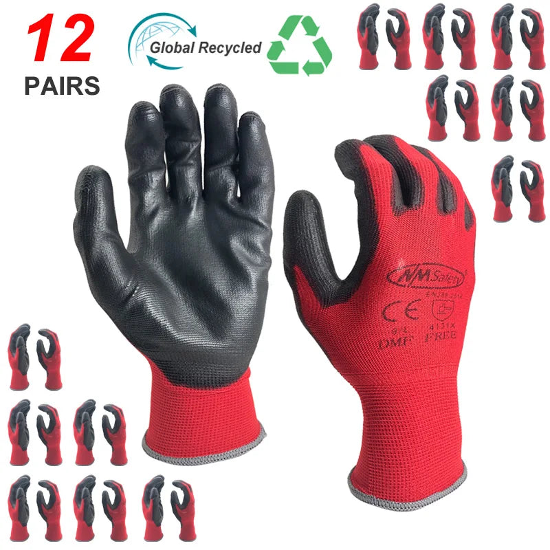 12 Pairs Professional Working Protective Gloves by Snagg A Gloves