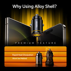 SUPERAUTO PD 45W Fast Car Charger (USB-C & USB-A) by Snagg A Car Adapter