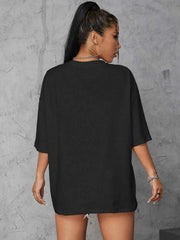 Women's Smile Face Print T-Shirt | Street Casual All-Match Soft Hip Hop Breathable Fashion Tee