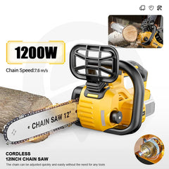 12" Cordless Chainsaw – 1200W