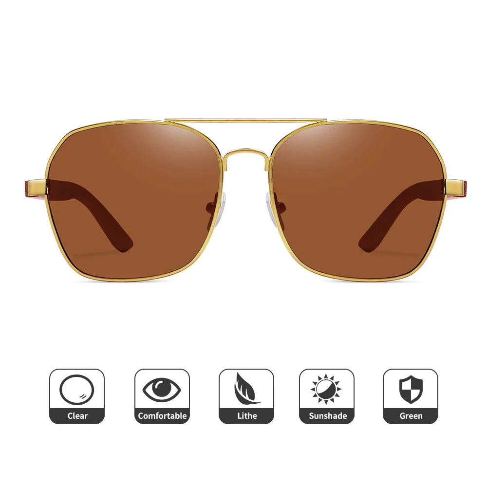 Fashion Retro Metallic Square Sunglasses by Snagg It Sunglasses