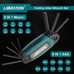 LIBRATON Folding Allen Wrench Set