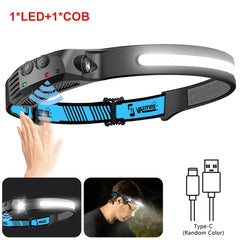 LED Sensor Headlamp Built-in Battery 270°Bright Beam by Snagg A Headlamp