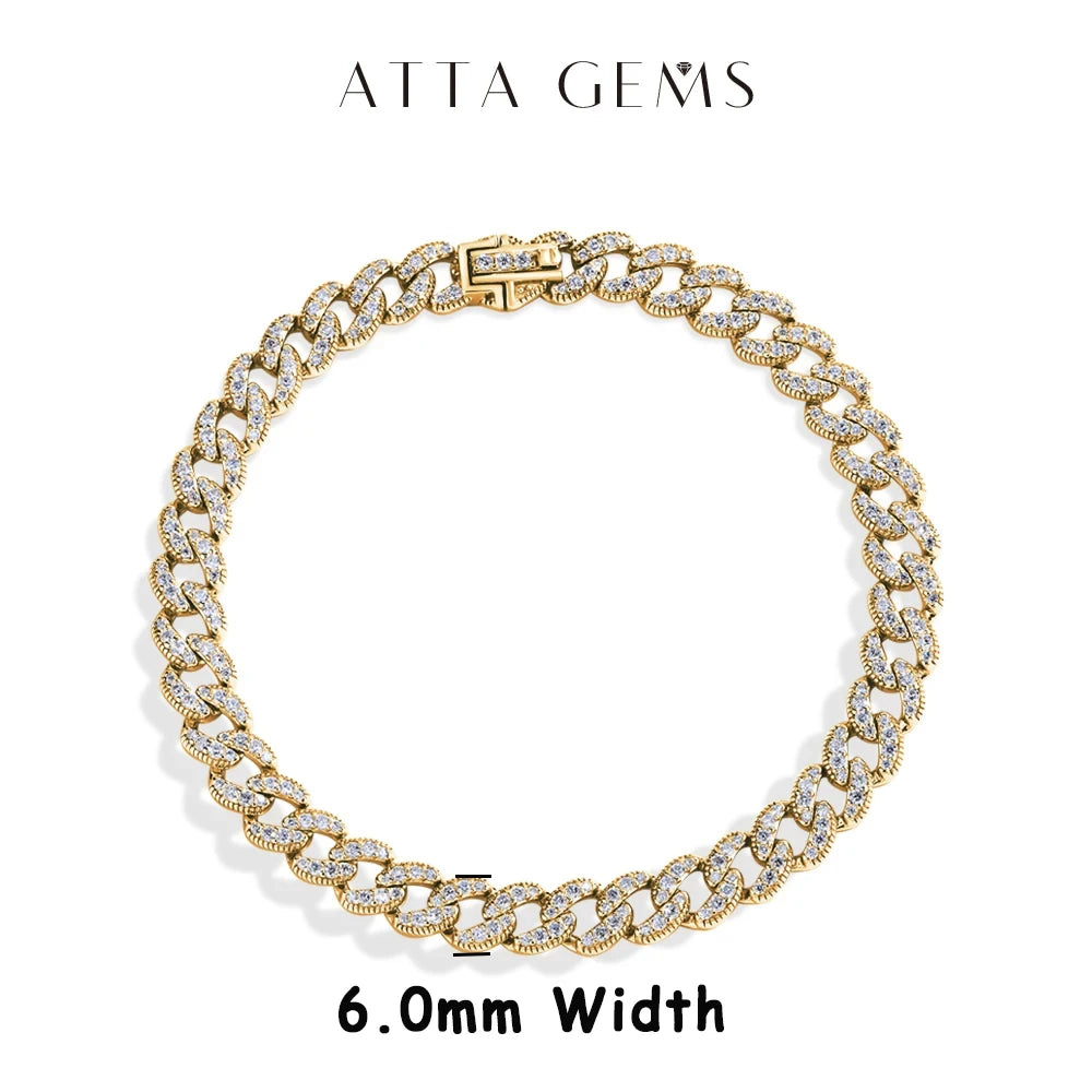 Moissanite Cuba Chain Bracelet