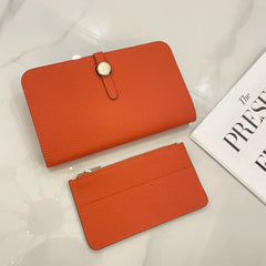 Genuine Leather Long Wallet for Women