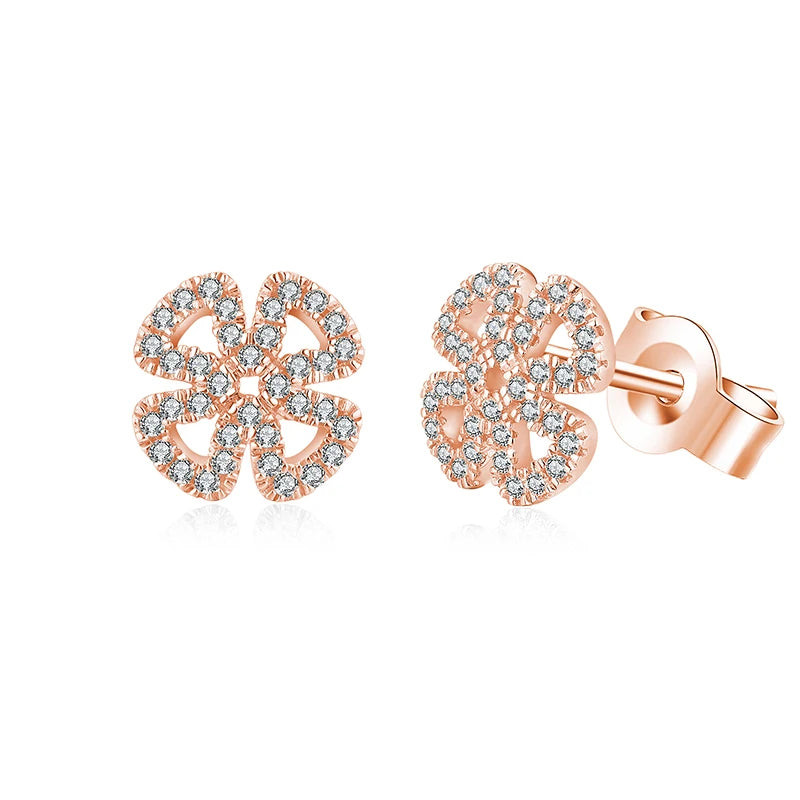 Moissanite Snowflake Stud Earrings