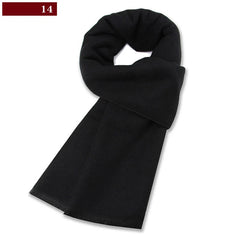 Men’s Luxury Wool Scarf — Cashmere Silk Blend Winter Plaid Shawl