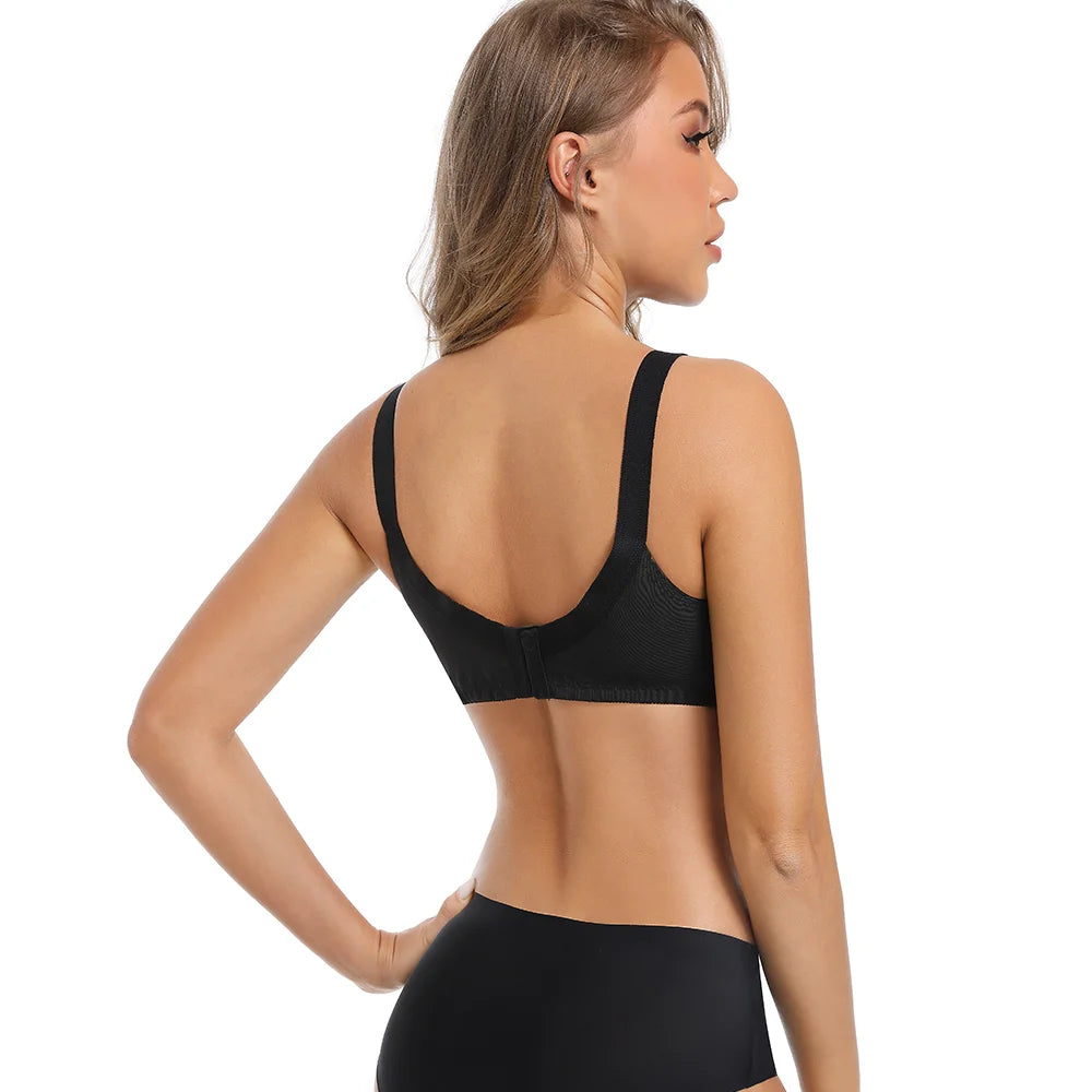 Plus Size Wire-Free Minimizer Bra | Lace Full Figure Unpadded Ultra-Thin Large Bust