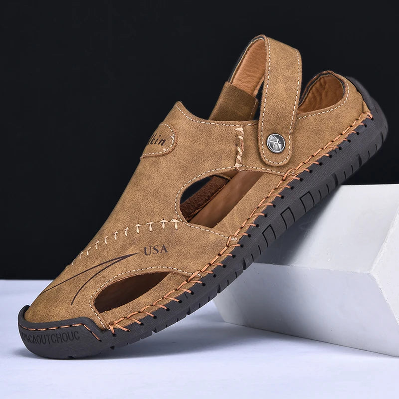 Handmade Men’s Leather Sandals by Snagg A Slipper