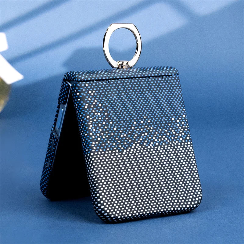 Carbon Fiber Texture Magsafe Case For Samsung Galaxy Z Flip 7 6 5 by Snagg A Phone Case