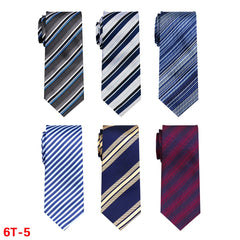 6 Pieces Classic Men’s Tie Set - Woven Jacquard Neckties for Business & Formal Events