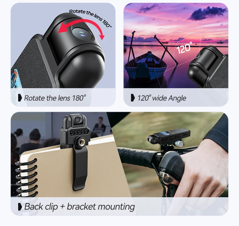 4K HD Mini Action Camera – Waterproof Helmet Cam with Clip Mount by Snagg A Portable Camera