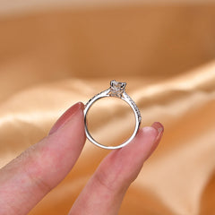 0.5ct D Color Round Moissanite Ring