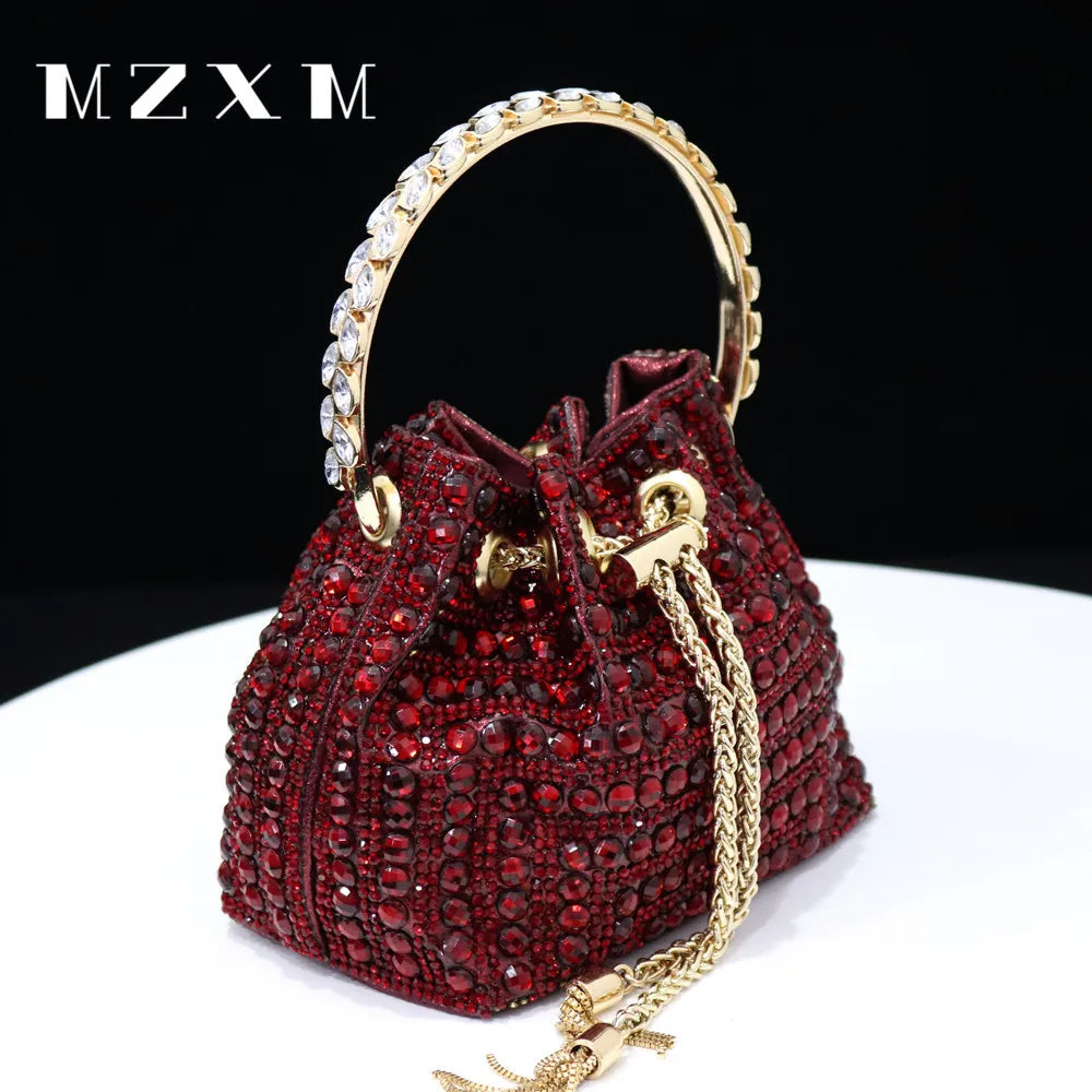 Rhinestone Bucket Design Evening Bag