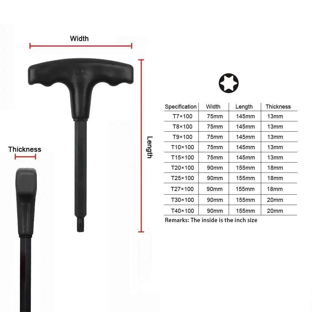 10 Pcs Professional T-Handle Hex Key Set | Metric or SAE Master Allen Wrench Kit with Wall-Mount Storage Stand