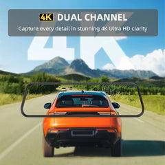 4K Smart Rearview Mirror | Wireless CarPlay & Android Auto Dash Cam