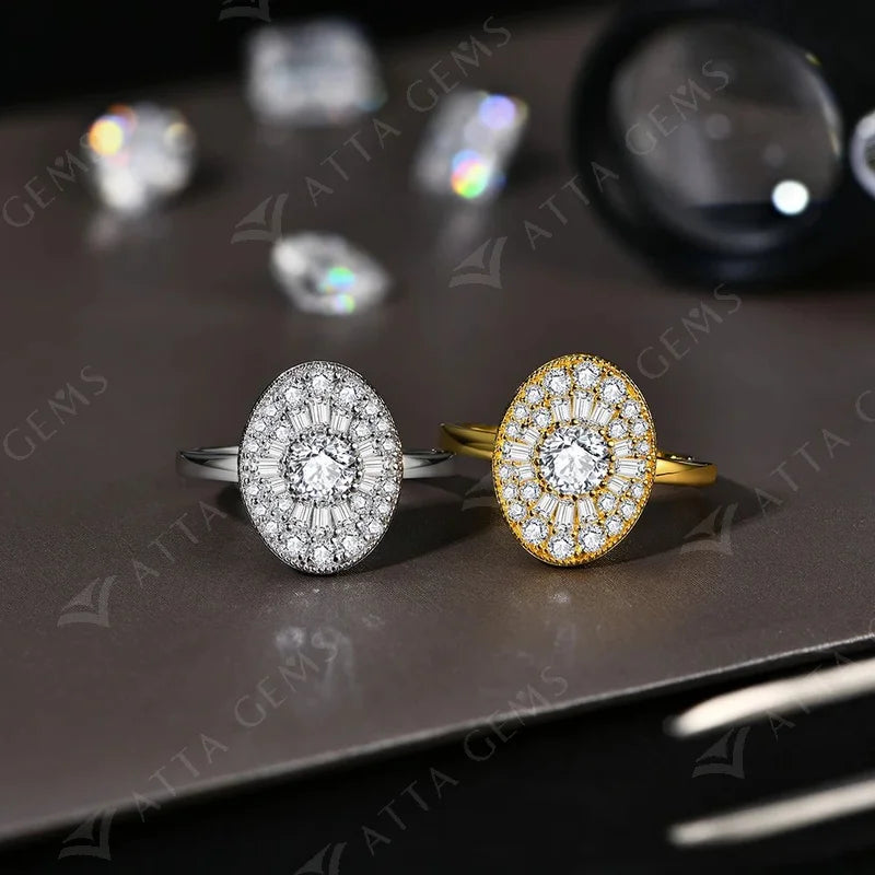Full Moissanite Twilight Ring