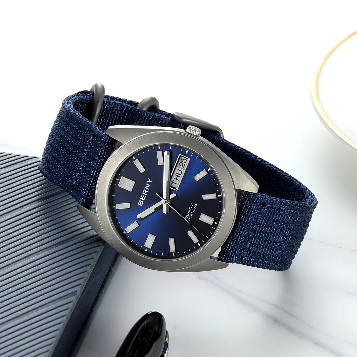 Titanium Sport Field Watch – Canvas Strap Edition