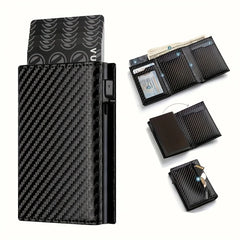 Men’s RFID Pop-Up Wallet with Zipper Coin Purse
