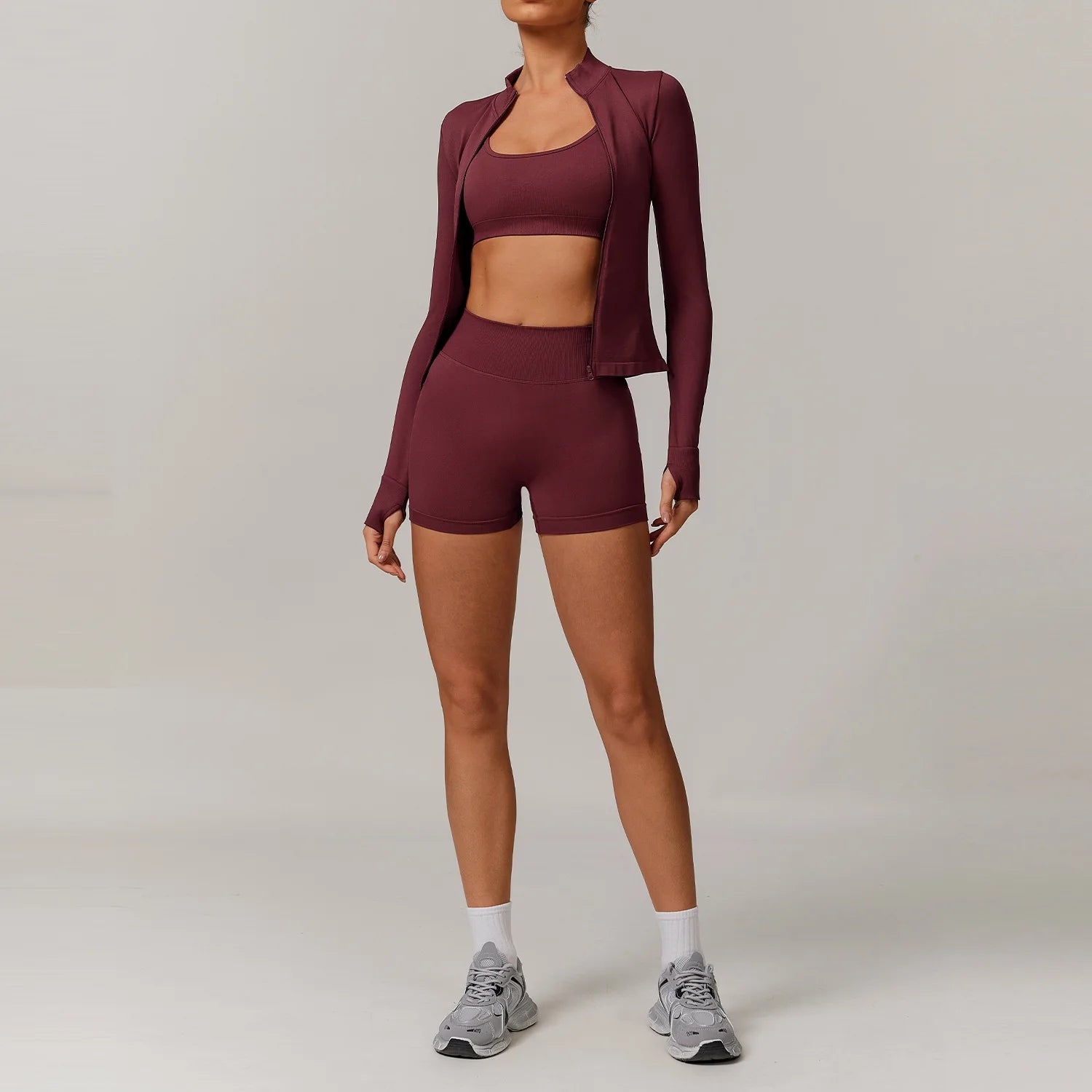 Women's 2/3-Piece Seamless Yoga Tracksuit | Gym Sports Bra & Leggings Fitness Set Sportswear